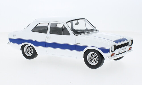 1:18 MCG - Ford Escort MK I RS 2000, weiss/blau, 1973