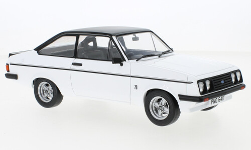 1:18 MCG - Ford Escort MK II RS 2000, weiss/matt-schwarz, RHD, 1977