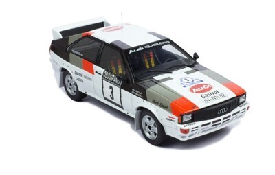 1:18 Ixo - Audi quattro, No.3, Rallye WM, 1000 Lakes Rally, H.Mikkola/A.Hertz, 1982 1:18 Ixo - Audi quattro, No.3, Rallye WM, 1000 Lakes Rally, H.Mikkola/A.Hertz, 1982