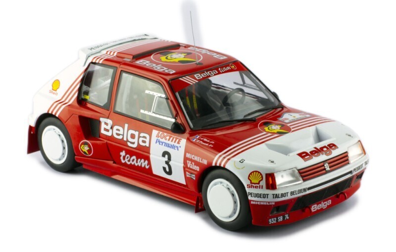 1:18 Ixo - Peugeot 205 T16, No.3, Belga, Rally Ypres, B.Darniche/A.Mahe, 1985