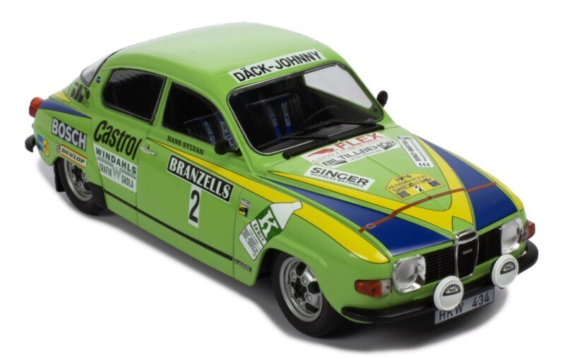 1:18 Ixo - Saab 96 V4, No.2, Rallye WM, Rallye Schweden, S.Blomqvist/H.Sylvan, 1976