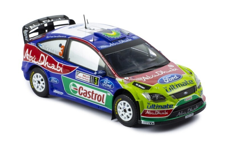 1:24 Ixo - Ford Focus RS WRC, No.3, Rallye WM, Rallye Sardinien, M.Hirvonen/J.Lehtinen, 2009