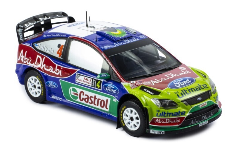 1:24 Ixo - Ford Focus RS WRC, No.4, Rallye WM, Rallye Sardinien, J-M.Latvala/M.Antilla, 2009