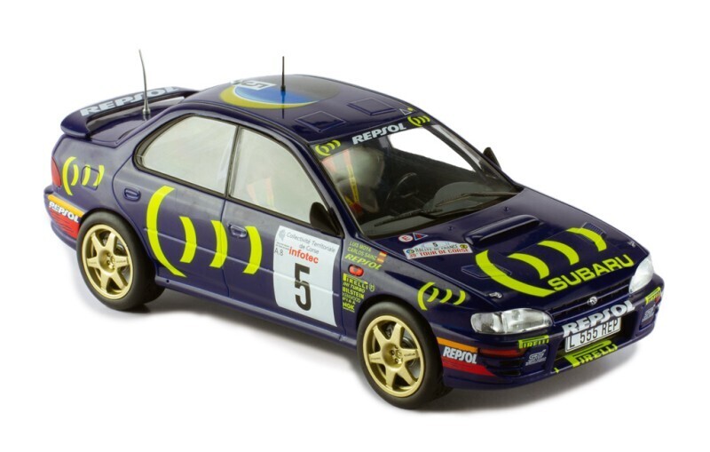 1:24 Ixo - Subaru Impreza 555, No.5, Rallye WM, Tour de Corse, C.Sainz/L.Moya, 1995 1:24 Ixo - Subaru Impreza 555, No.5, Rallye WM, Tour de Corse, C.Sainz/L.Moya, 1995