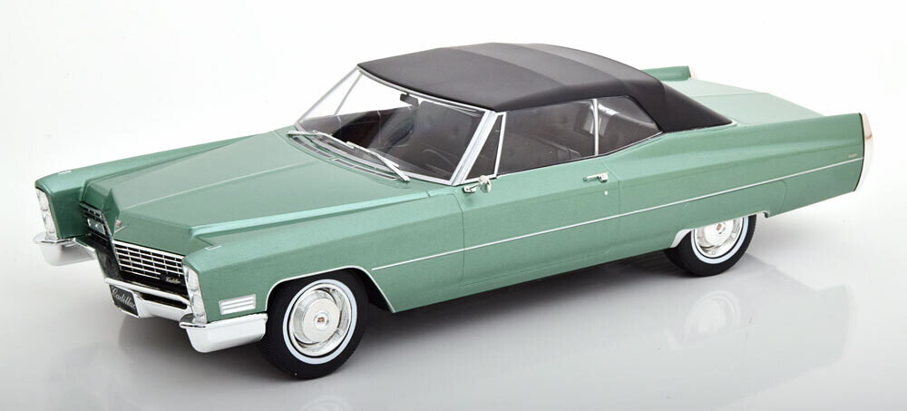 1:18 KK Scale - Cadillac DeVille Convertible mit Softtop 1967 hellgrün-metallic/schwarz *Reproduktion*