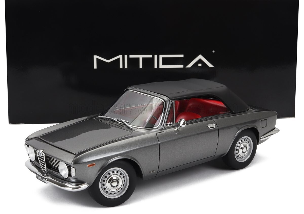 1:18 Mitica Resin - Alfa Romeo Giulia 1600 GTC Cabriolet Closed 1964 Grigio Metallic Grey