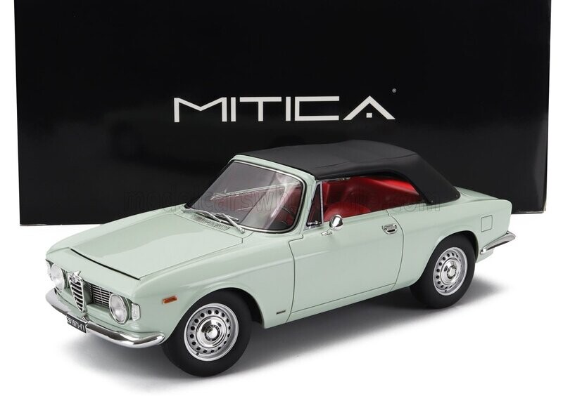 1:18 Mitica Resin - Alfa Romeo Giulia 1600 GTC Cabriolet Closed 1964 Azzurro Spazio Light Blue 1:18 Mitica Resin - Alfa Romeo Giulia 1600 GTC Cabriolet Closed 1964 Azzurro Spazio Light Blue