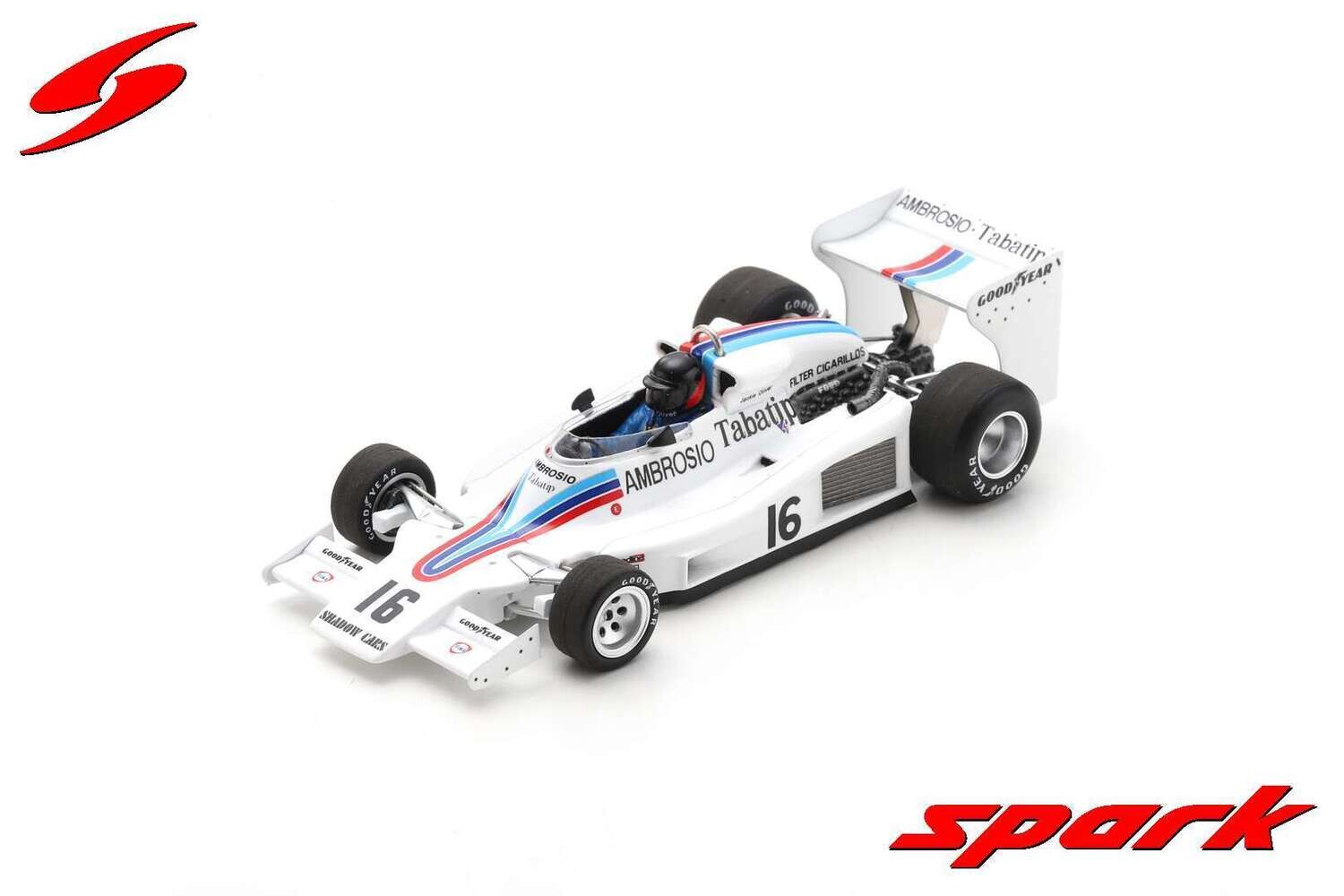 1:43 Spark - Shadow DN8 No.16 Sweden GP 1977 Jackie Oliver