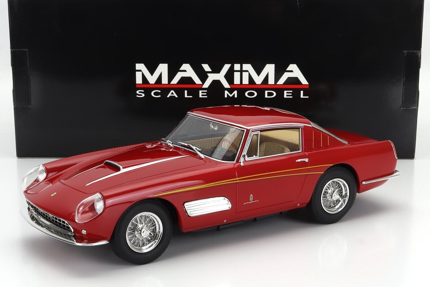 1:18 Maxima Scale Model - Ferrari 410 Superamerica III Series Pininfarina Coupe 1958 Red Metallic