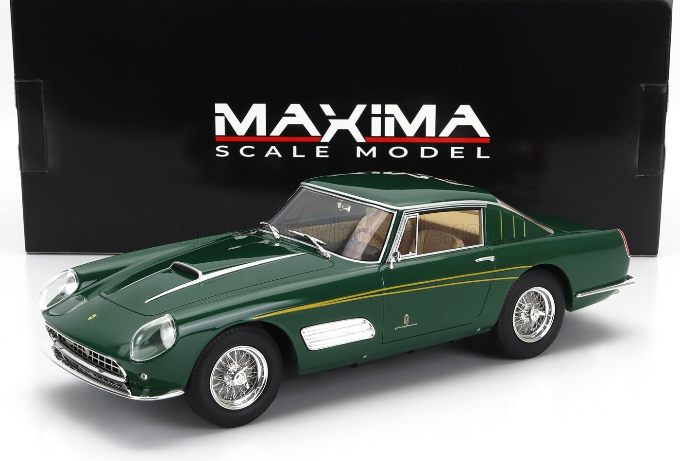 1:18 Maxima Scale Model - Ferrari 410 Superamerica III Series Pininfarina Coupe 1958 Green