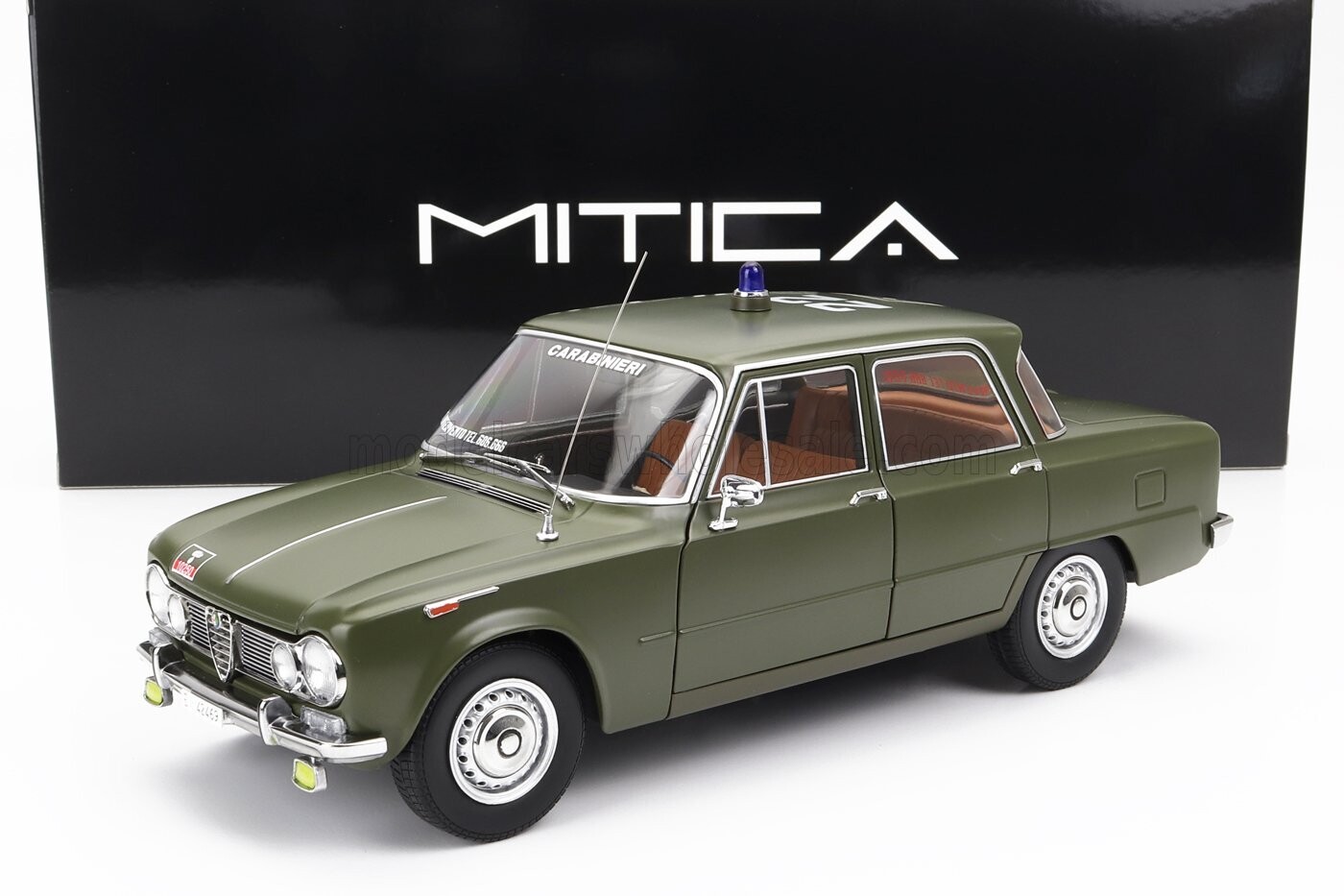1:18 Mitica Diecast - Alfa Romeo Giulia 1.6 Ti Carabinieri Roma 1963