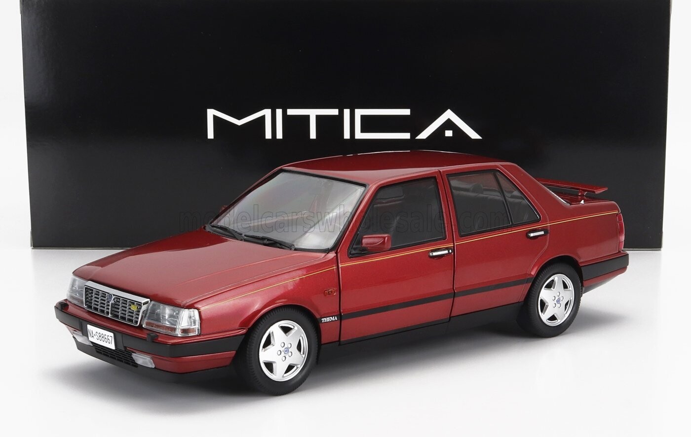1:18 Mitica Diecast - Lancia Thema 8.32 Ferrari 2S 1988 Winner Red Metallic