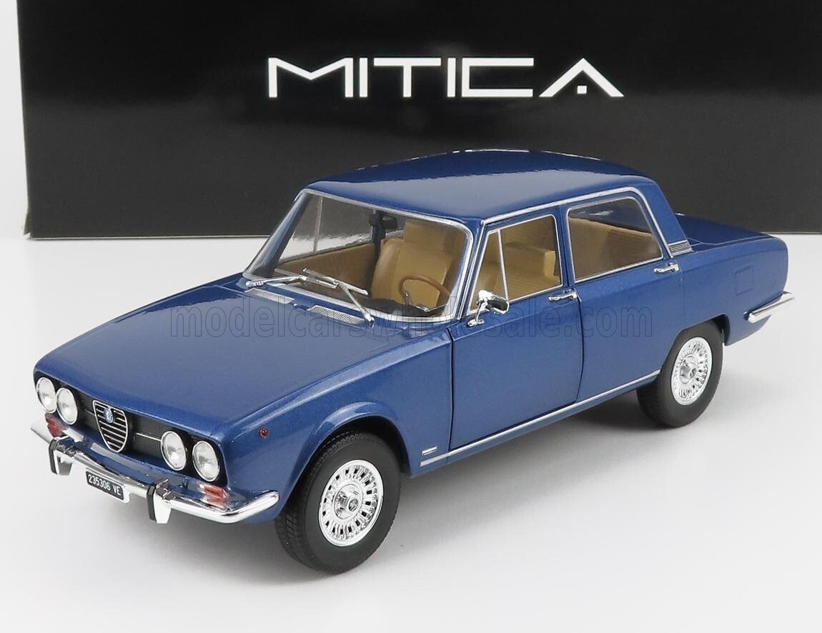 1:18 Mitica Diecast - Alfa Romeo 2000 Berlina 1971 Blue Pervinca Metallic 349