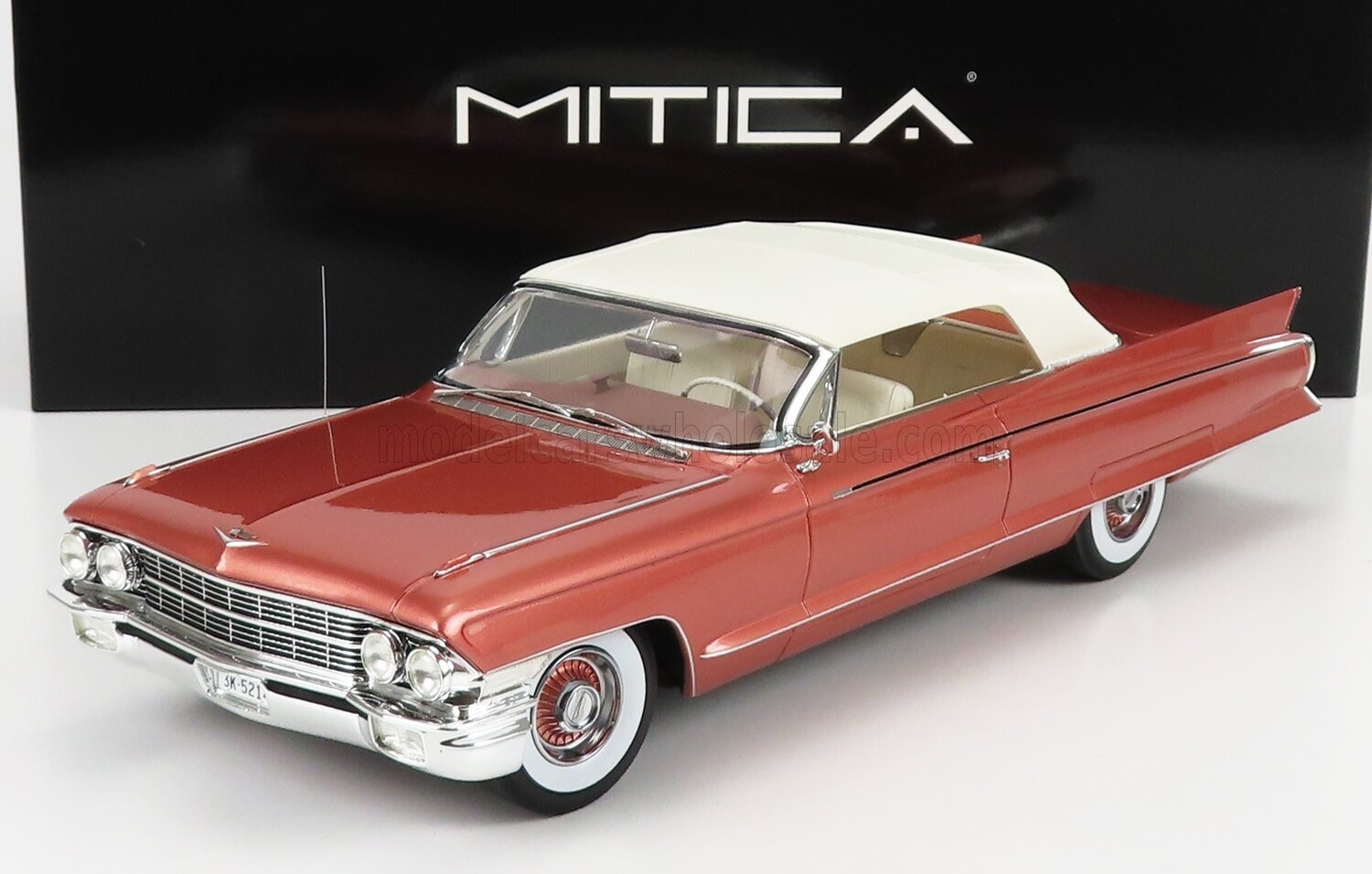 1:18 Mitica Resin - Cadillac Eldorado Biarritz Convertible Closed 1962 Pink Metallic