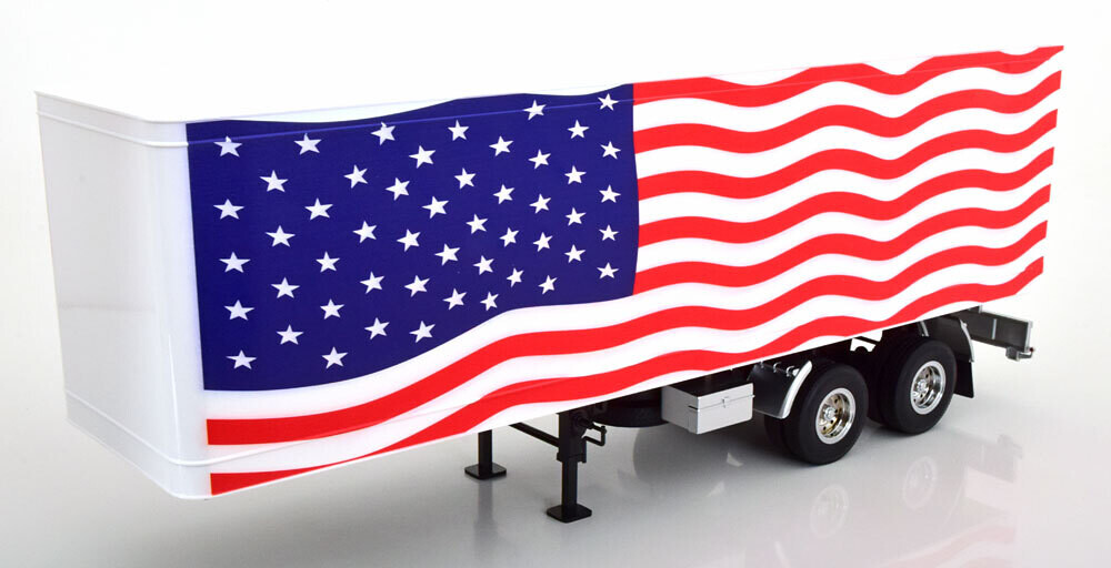 1:18 Road Kings - Semi-Trailer Stars & Stripes weiß/blau/rot