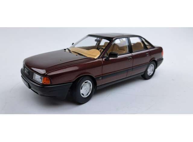 1:18 Triple9 - 1989 Audi 80 B3, dark red metallic