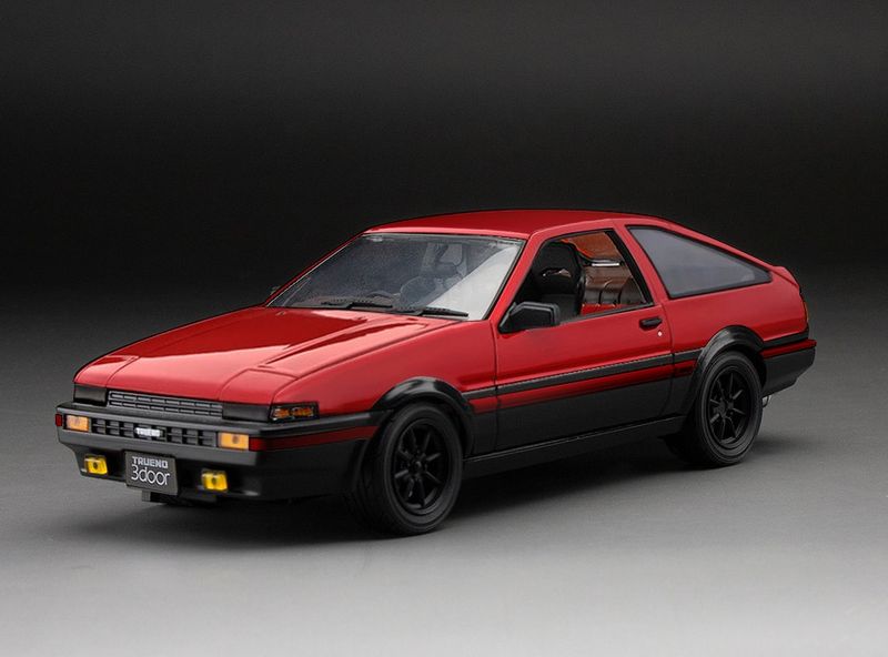 1:24 Sunstar - Toyota Sprinter Trueno GT Apex (AE86) - Red/Black