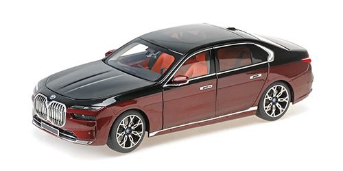 1:18 Minichamps - BMW i7 – 2022 – BLACK METALLIC/RED METALLIC