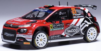 1:43 Ixo - Citroen C3 Rally 2, No.21, WRC, Rallye Monte Carlo, N.Gryazin/K.Aleksandrov, 2024