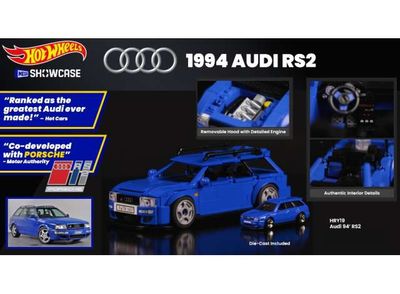 Mattel Mega Bloks - Hot Wheels - 1994 Audi RS2, blue