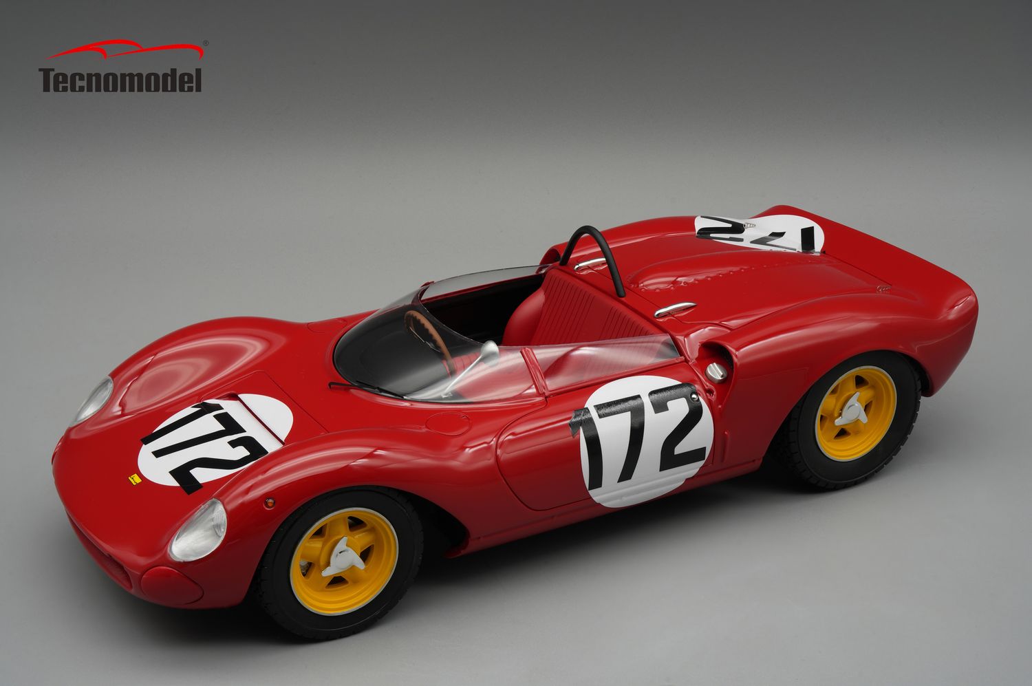 1:18 Tecnomodel - Ferrari 206 Dino SP Course de cote Ollon - Villars 1965 Scuderia SEFAC car #172 Driver: L. Scarfiotti WINNER