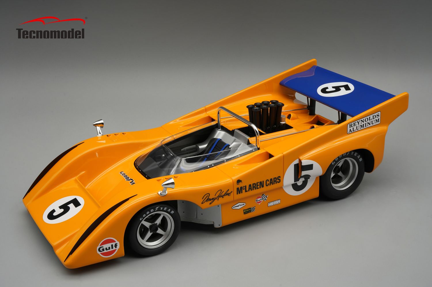 1:18 Tecnomodel - McLaren M8D Can Am Watkins Glen 1970 car #5 WINNER Driver: Denny Hulme