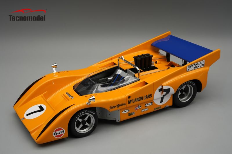 1:18 Tecnomodel - McLaren M8D Can Am Road America 1970 car #7 WINNER Driver: Peter Gethin 1:18 Tecnomodel - McLaren M8D Can Am Road America 1970 car #7 WINNER Driver: Peter Gethin