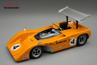 1:18 Tecnomodel - McLaren M8B Can Am 1969 Watkins Glen car #4 WINNER Driver: Bruce McLaren