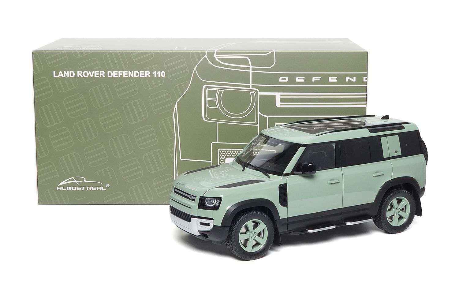 1:18 Almost Real - Land Rover Defender 110 2023 75TH Limited Edition Green