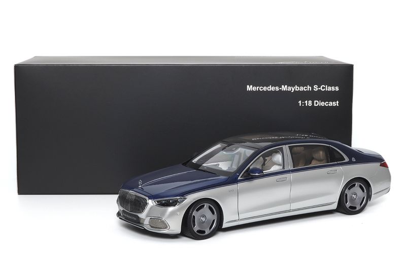 1:18 Almost Real - Mercedes-Maybach S-Class - 2021 - Nautical Blue/Cirrus Silver