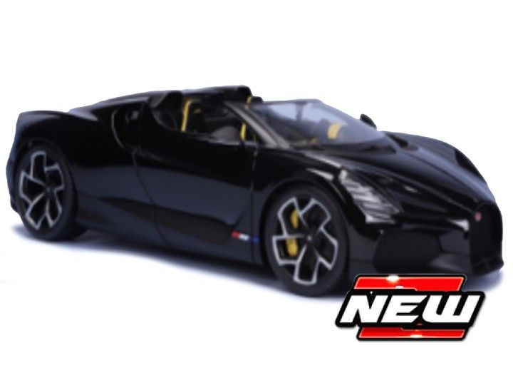 1:18 Bburago - Bugatti W16 Mistral Cabriolet, schwarz