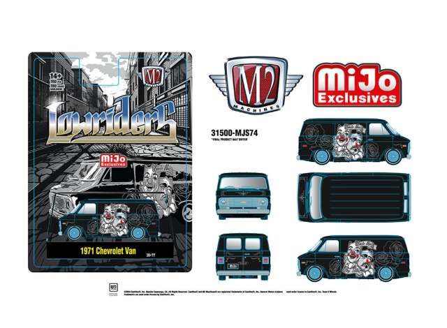 1:64 M2 Machines - 1971 Chevrolet Van, black