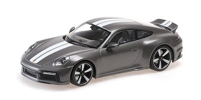 1:18 Minichamps - PORSCHE 911 (992) SPORT CLASSIC – 2022 – GREY METALLIC