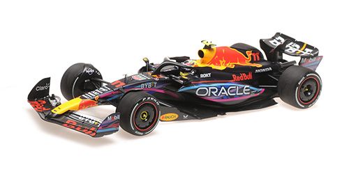 1:18 Minichamps - ORACLE RED BULL RACING RB19 – SERGIO PEREZ – 2ND PLACE MIAMI GP 2023