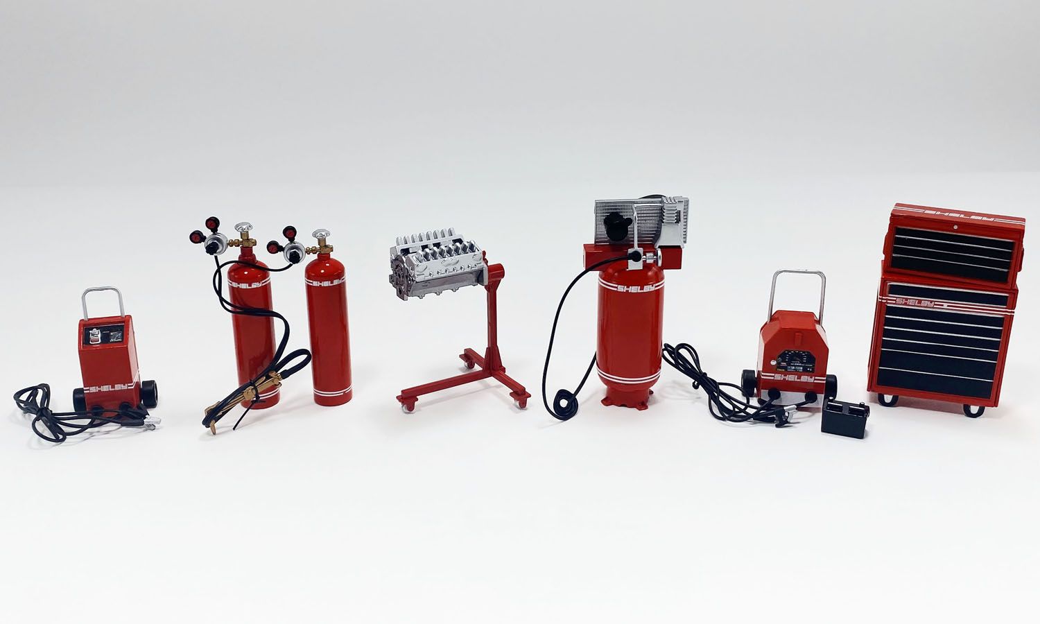 1:18 ACME - Shop tool Set #1 *Shelby*, red