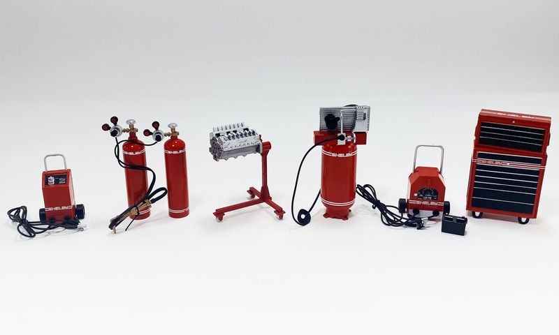 1:18 ACME - Shop tool Set #1 *Shelby*, red 1:18 ACME - Shop tool Set #1 *Shelby*, red