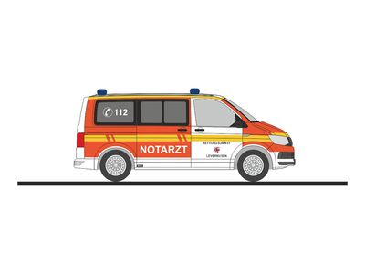 1:87 Rietze - VW T6 Bus , Rettungsdienst Leverkusen 1:87 Rietze - VW T6 Bus , Rettungsdienst Leverkusen