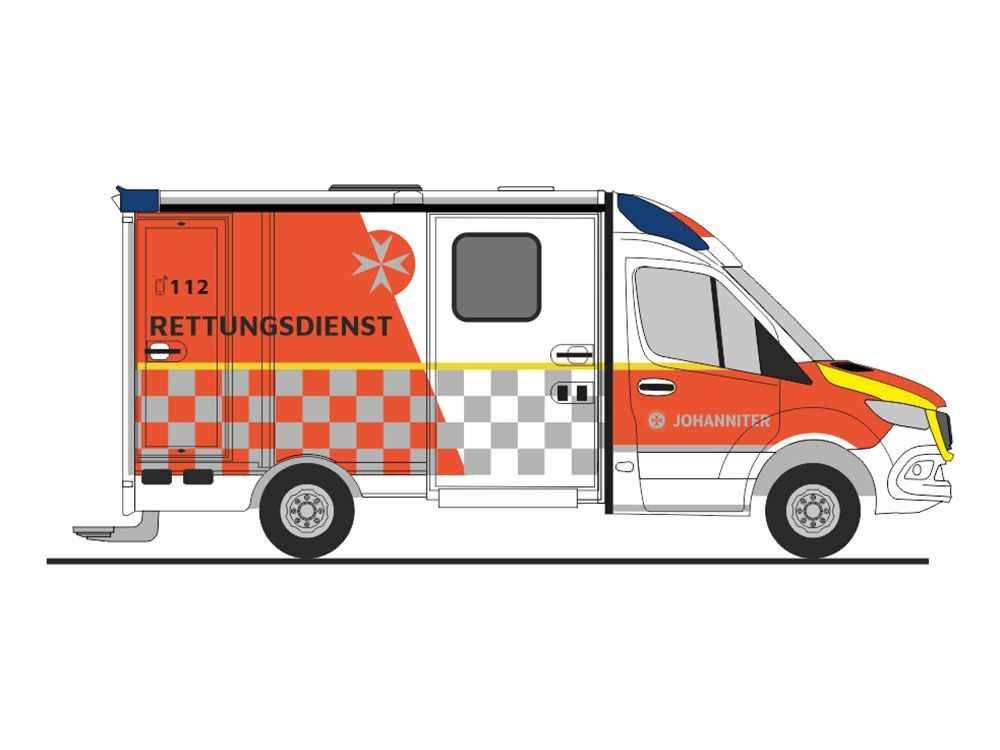 1:87 Rietze - System Strobel RTW, Johanniter Heidelberg, 2018