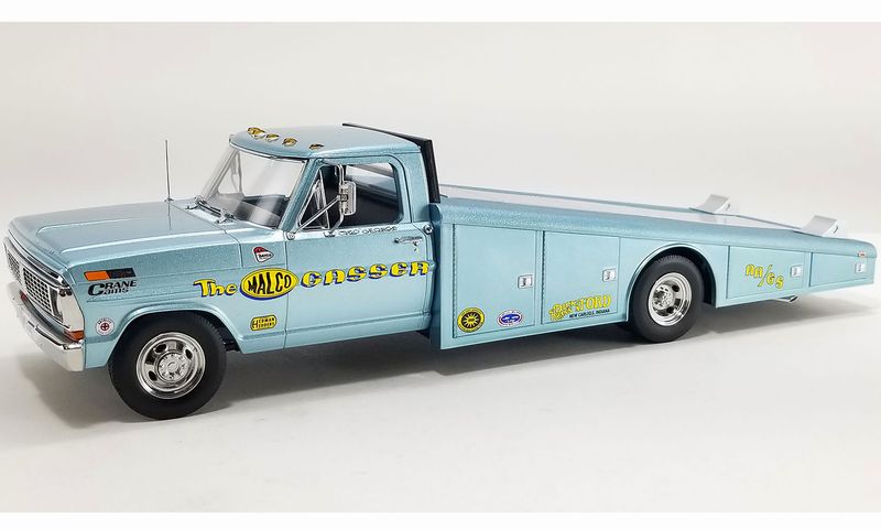 1:18 ACME - 1970 Ford F-350 Ramp Truck *The Malco Gasser*, light blue 1:18 ACME - 1970 Ford F-350 Ramp Truck *The Malco Gasser*, light blue
