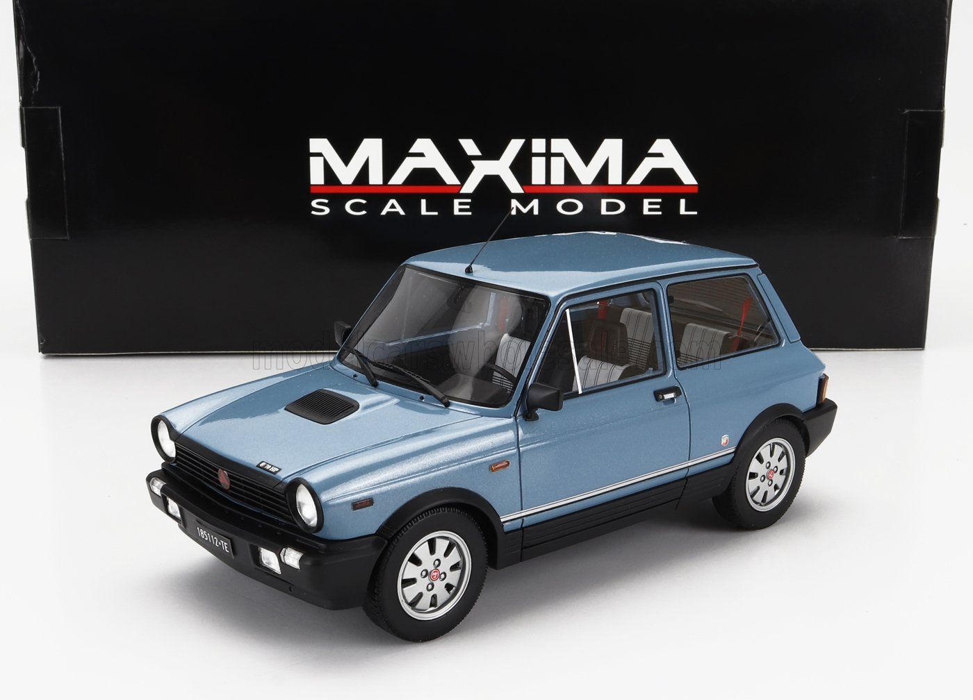 1:18 Maxima Scale Model - Autobianchi A112 Abarth VII-Series 1984 Light bLue Metallic