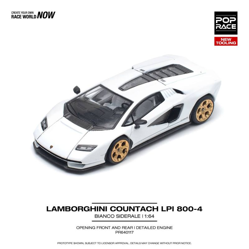 1:64 Pop Race Limited - Lamborghini Countach LPI 800-4, bianco siderale