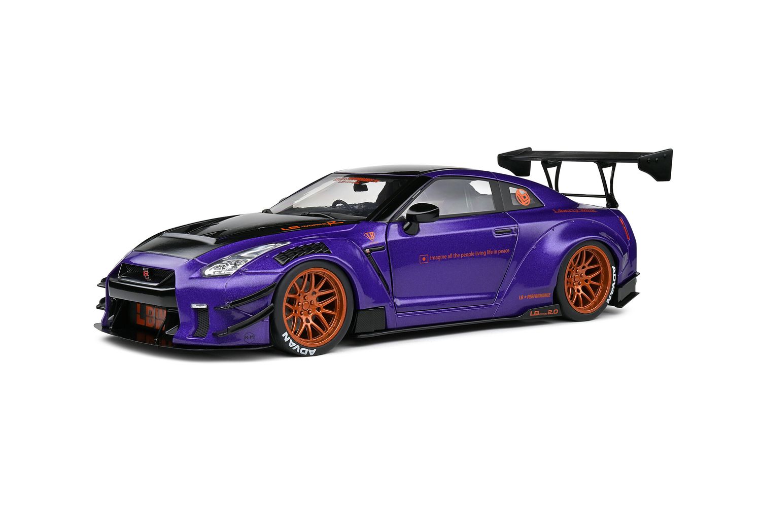 1:18 Solido - Nissan GT-R (R35) Liberty Walk 2.0 2022 Purple