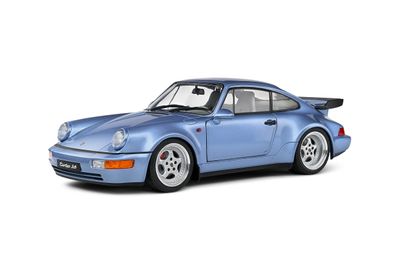 1:18 Solido - Porsche 911 964 Turbo Coupe 1990 Light Blue Metallic