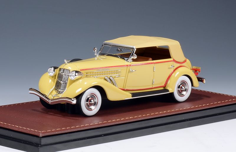 1:43 GLM - 1935 Auburn 851 SuperCharged Phaeton Close Roof Yellow 1:43 GLM - 1935 Auburn 851 SuperCharged Phaeton Close Roof Yellow