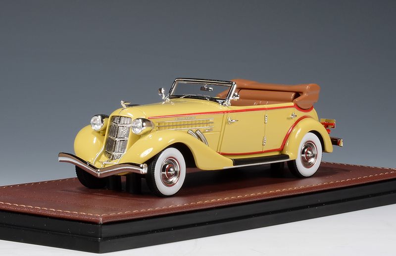 1:43 GLM - 1935 Auburn 851 SuperCharged Phaeton Open Roof Yellow 1:43 GLM - 1935 Auburn 851 SuperCharged Phaeton Open Roof Yellow