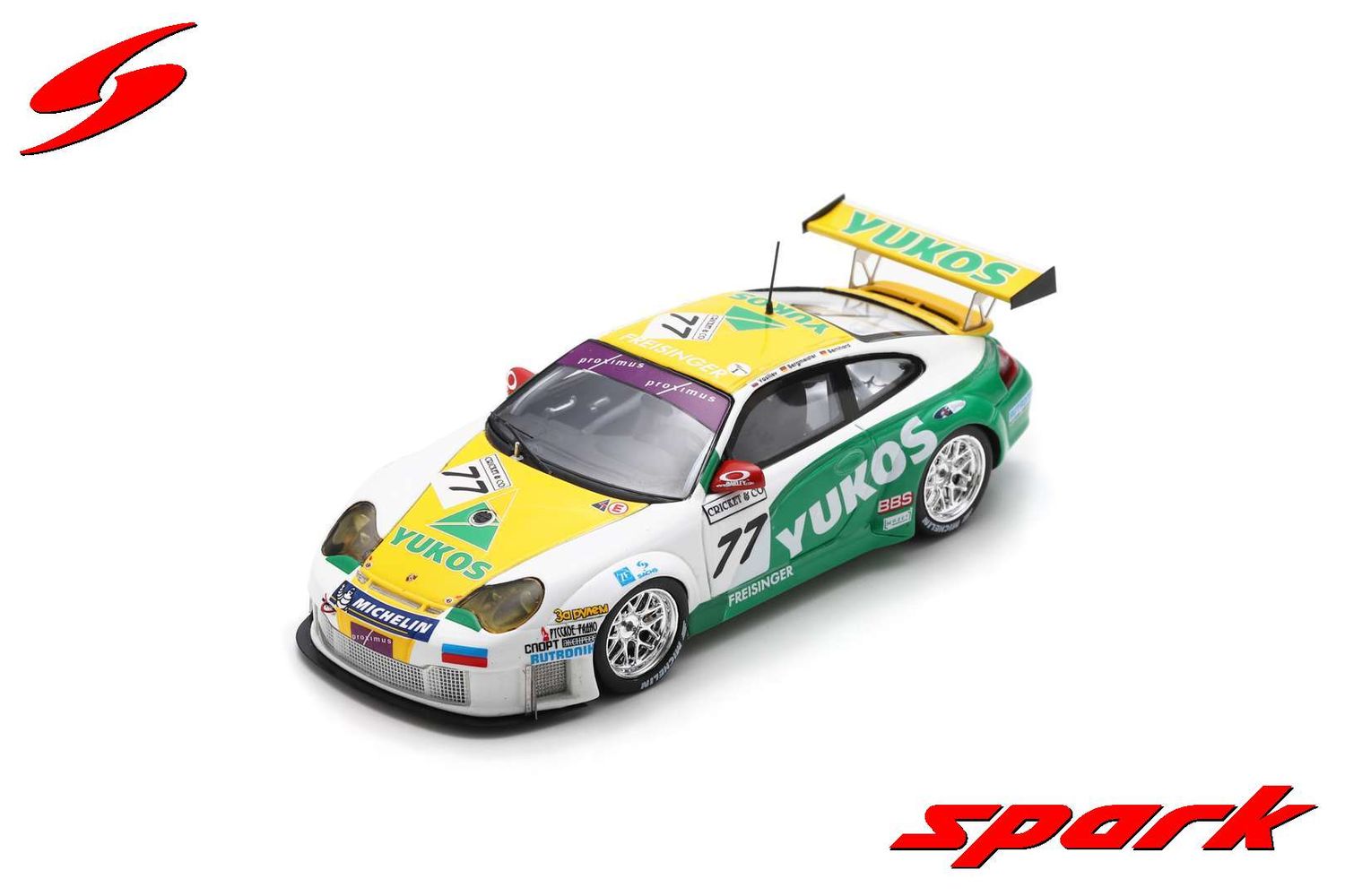 1:43 Spark - Porsche 996 GT3 RSR No.77 4th 24H Spa 2004 A. Vasiliev - T. Bernhard - J. Bergmeister