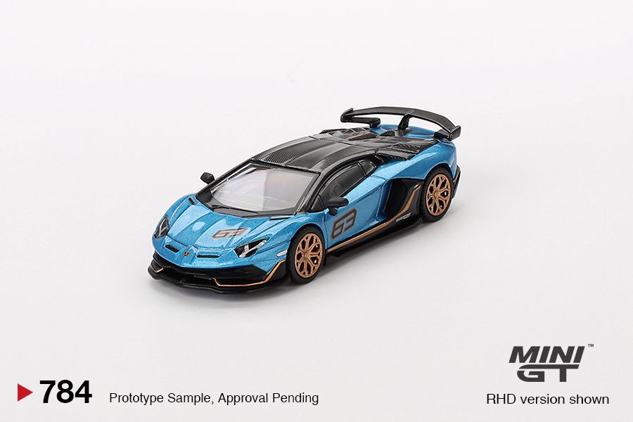 1:64 Mini GT - 2023 Lamborghini Aventador SVJ 63 Blu Aegir