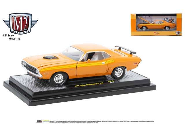 1:24 M2 Machines - 1971 Dodge Challenger RT 440, orange