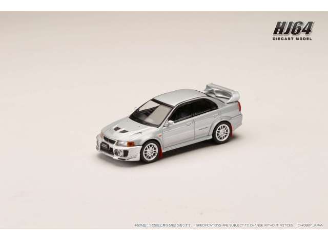 1:64 Hobby Japan - 1998 Mitsubishi Lancer GSR Evolution 5 (CP9A) with Mud flap, satellite silver