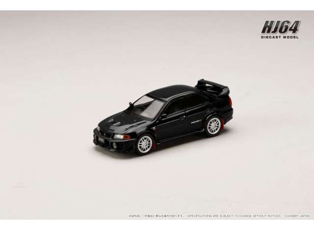 1:64 Hobby Japan - 1998 Mitsubishi Lancer GSR Evolution 5 (CP9A) with Mud flap, pyrenees black